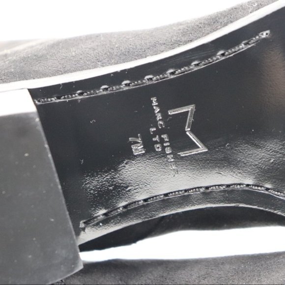 Marc Fisher Yuna Faux Suede Over the Knee Pointed Toe Boots Size 7 Black - Picture 8 of 9